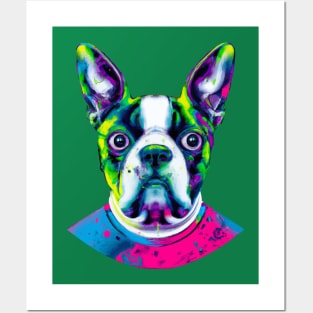 Boston Terrier Dog Boston Bull Artwork Posters and Art